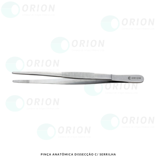 pinça anatômica serrilha 20cm cirúrgico