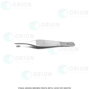 PINÇA ADSON-BROWN PONTA RETA 12CM 9X9 DENTES - MS 81071680001
