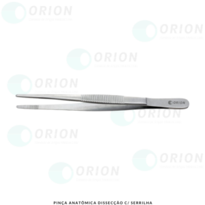 PINÇA ANATÔMICA DISSECÇÃO C/ SERRILHA 25CM - MS 81071680001
